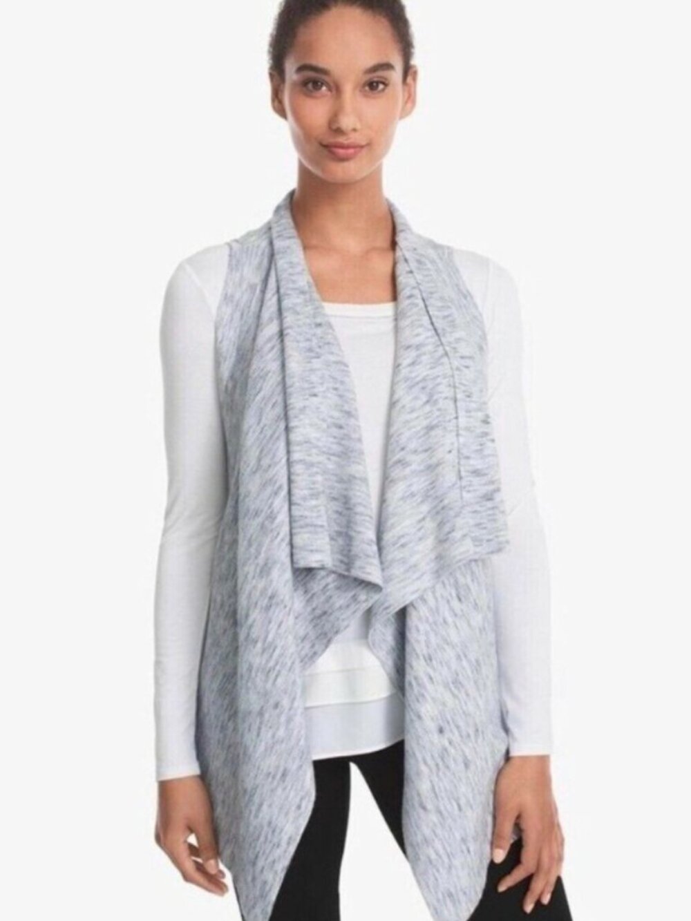 WHBM Waterfall Knit Cover-Up Sweater Vest M